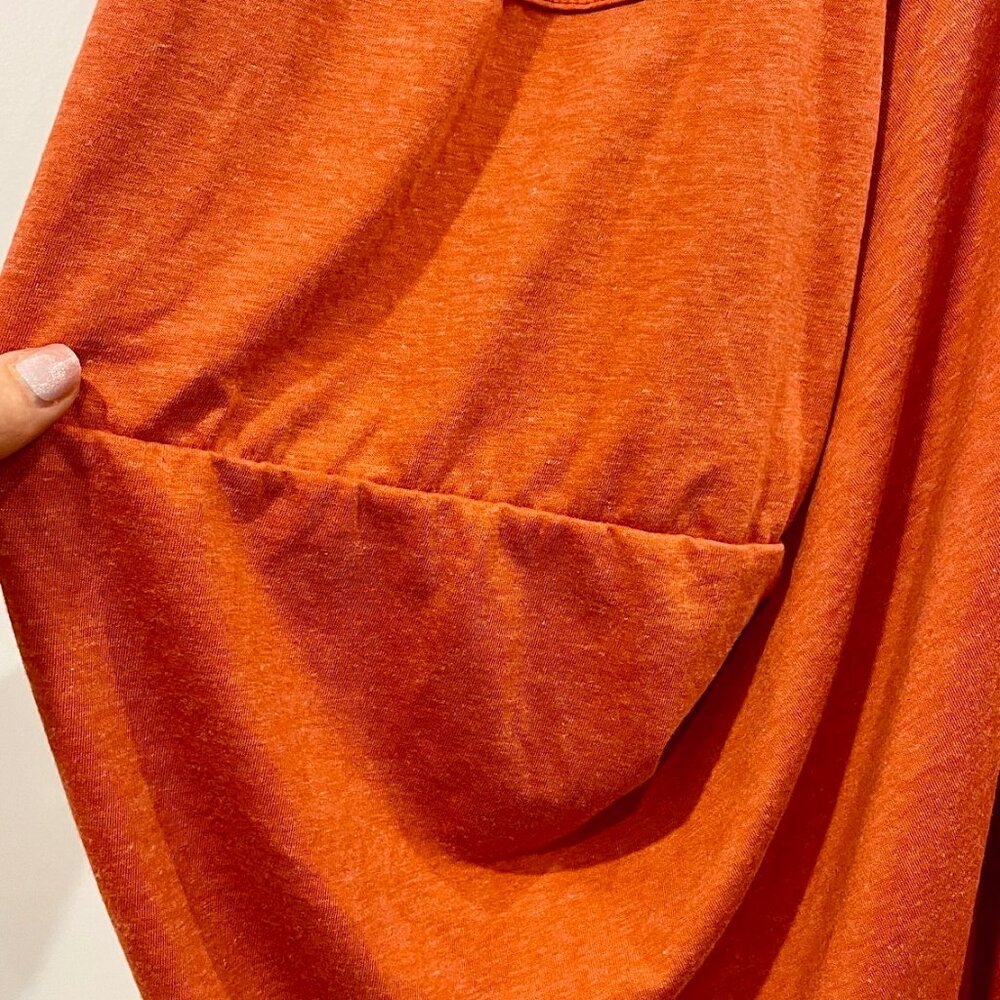 Thaluta Organic Cotton Burnt Orange Maxi Skirt Pockets Boho Ethical Festival-OS - Picture 10 of 14